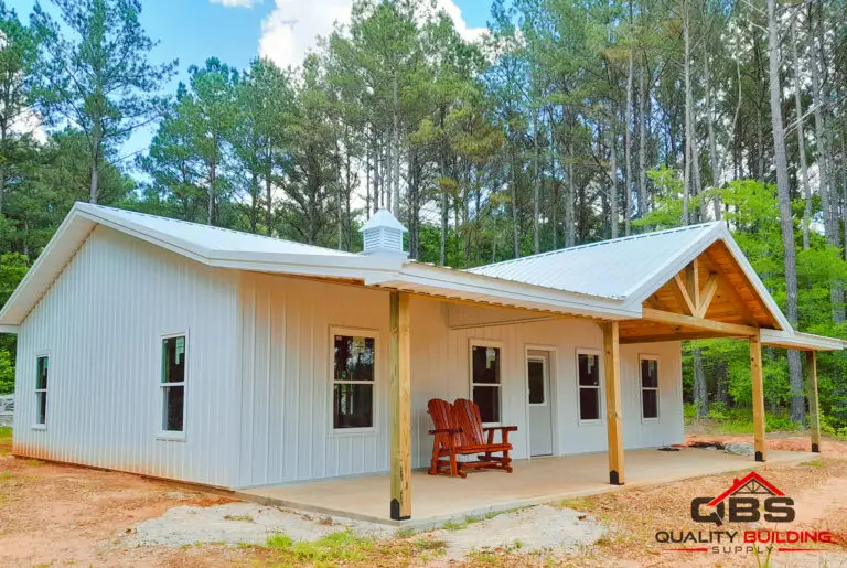Covered front porch of the Barham Home