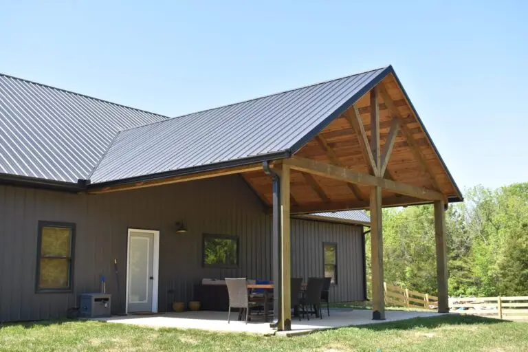 Covered timber porch on the Tubberville Home