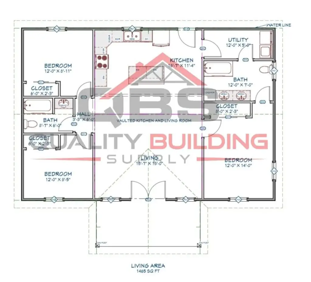 The Oak Hill Barndo floor plan