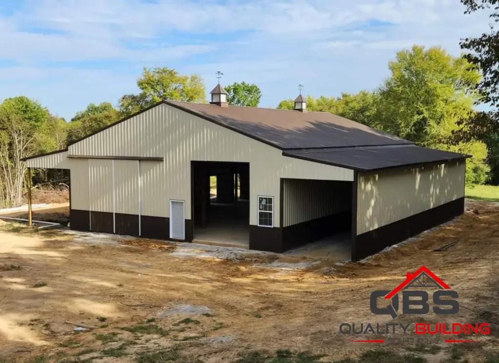 40 x 60 x 12 building with sheds with sheds and a cupola