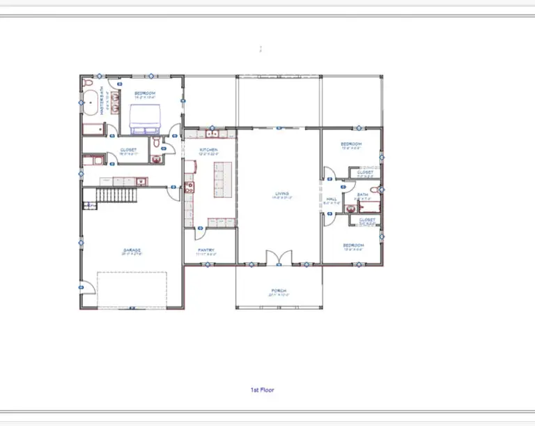 The Cypress Ridge barndominium floor plan