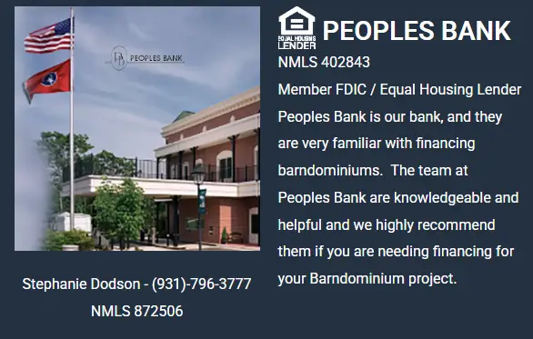 Peoples Bank construction loan information