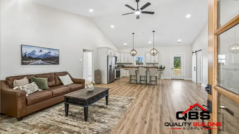 Open living room and kitchen in the Cobalt Combo